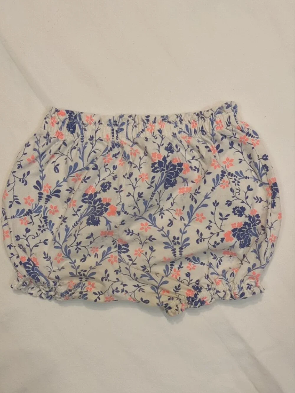 Baby Gap Floral and Stripe Cotton Shorts Set - Pink & Navy